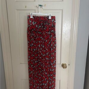 We The Free Red Maxi Ruched Pencil Jumpsuit